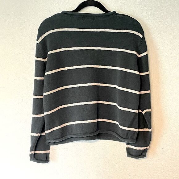 Christopher and Banks Green and Cream 55% Ramie and 45% Cotton Sweater. Size XL. - Picture 2 of 6